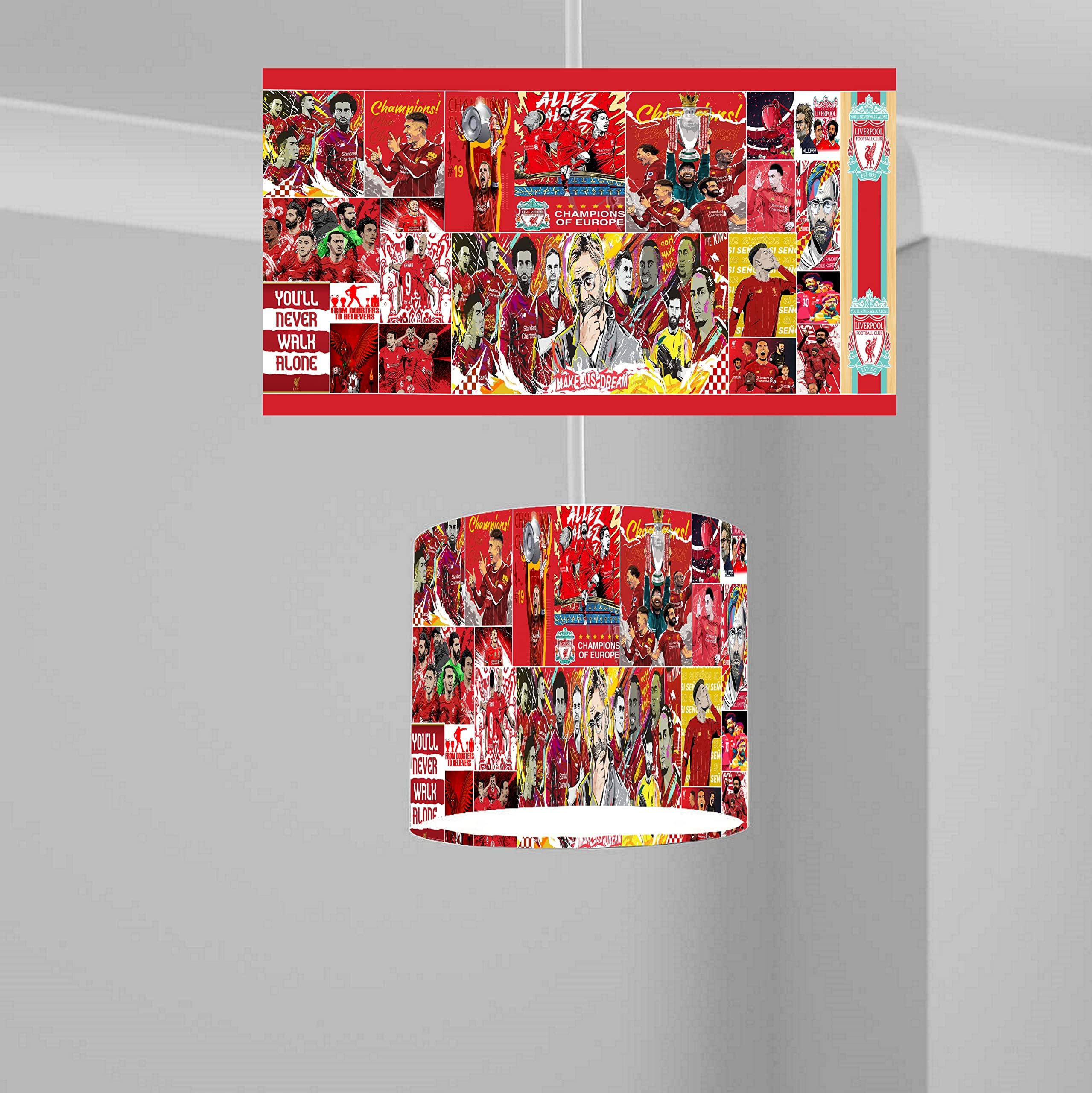 Liverpool Football Fan Ceiling Lampshade Lightshade for Room - Multiple Sizes โ image 1