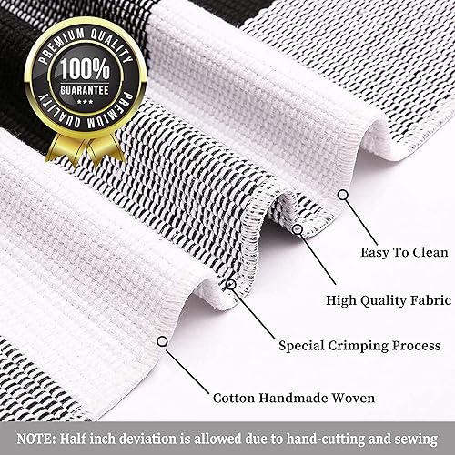 Miniatura 3 de KILOCOCO Juego de 2 tapetes a cuadros de 2.3 x 3.6 pies para exteriores y tapetes de puerta de 18 x 30 pulgadas, juego de tapetes para puerta