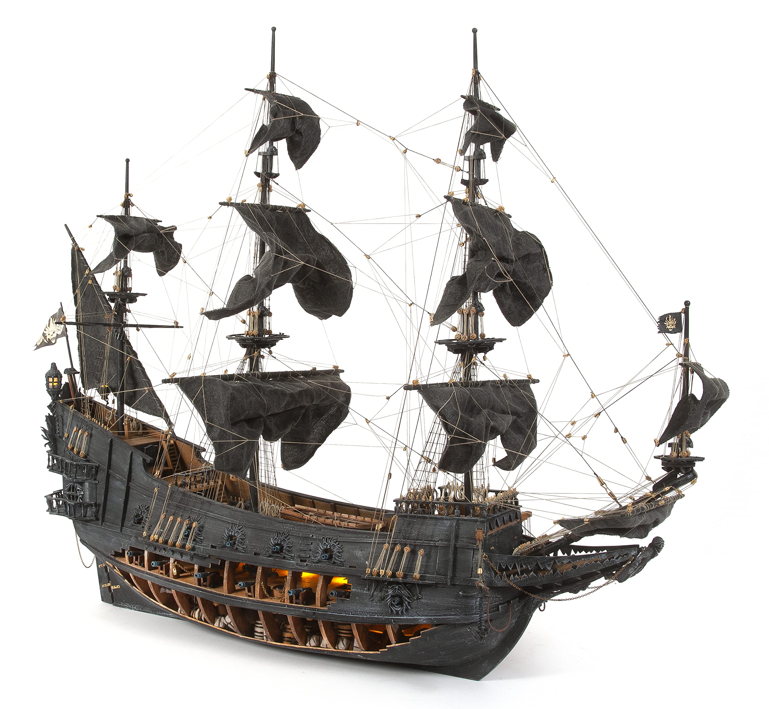 Occre VELIERO FLYING DUTCHMAN COMPLETO DI LUCI E BASE ESPOSITIVA-ASSEMBLAGGIO RICHIESTO
