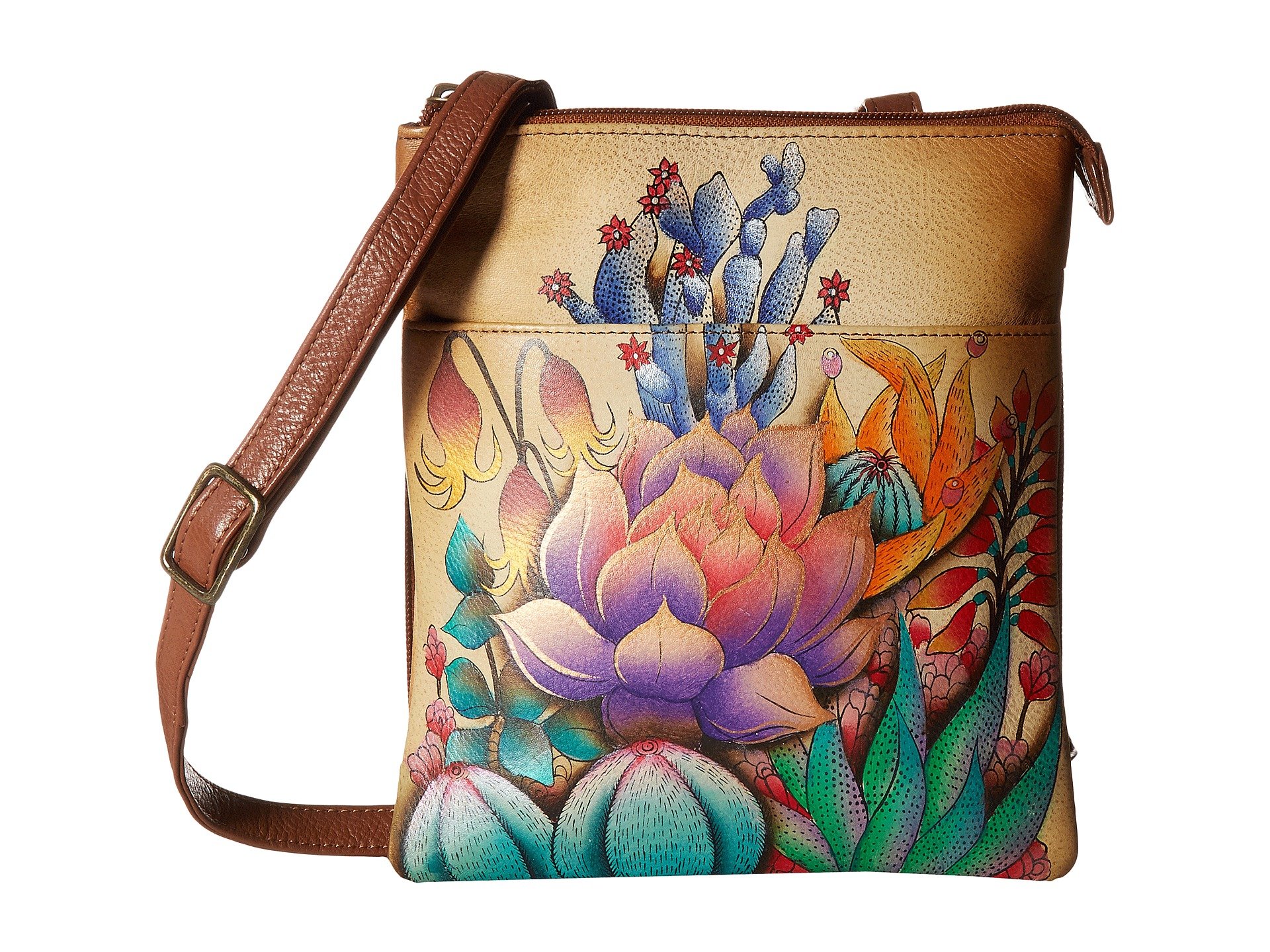 Anuschka Handbags 596 RFID Blocking Triple Compartment Travel Organizer