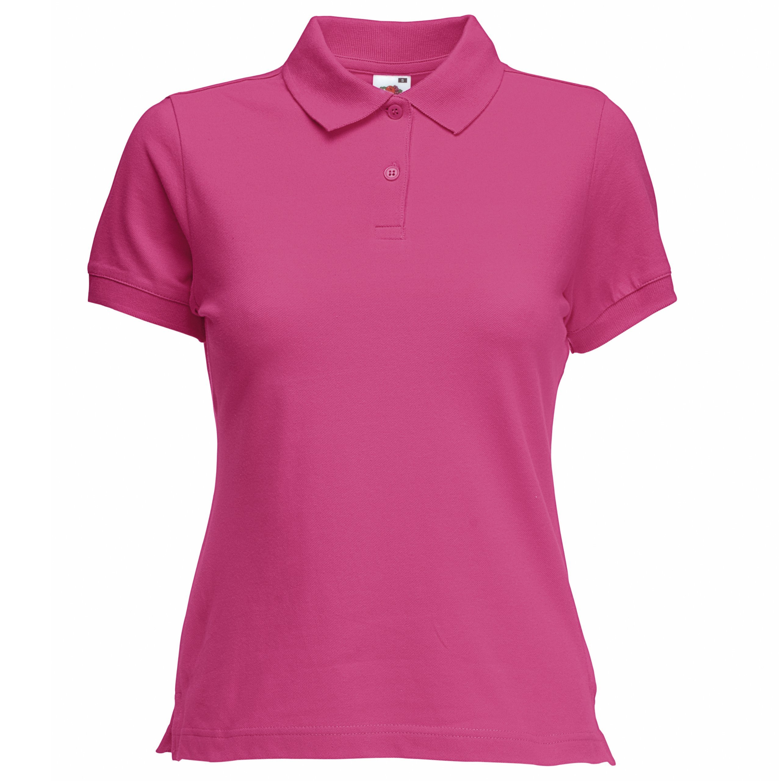 Fruit of the Loom Women's Polo Shirt multicolour Fucsia XX-Large