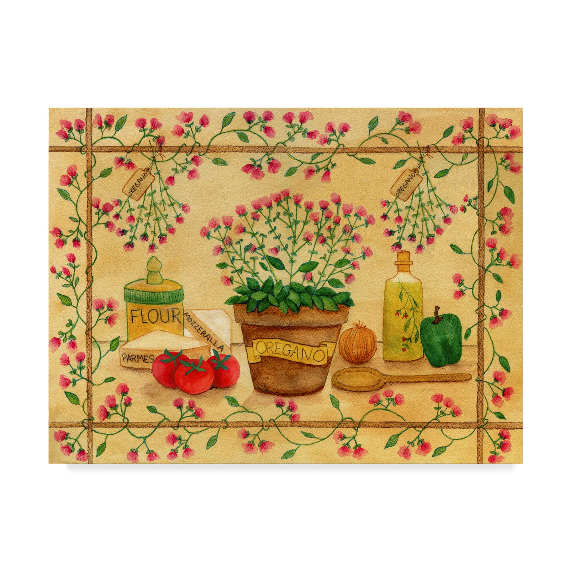 Trademark Fine Art Oregano by Cheryl Bartley, 24x32-Inch Fine Art, Multicolor