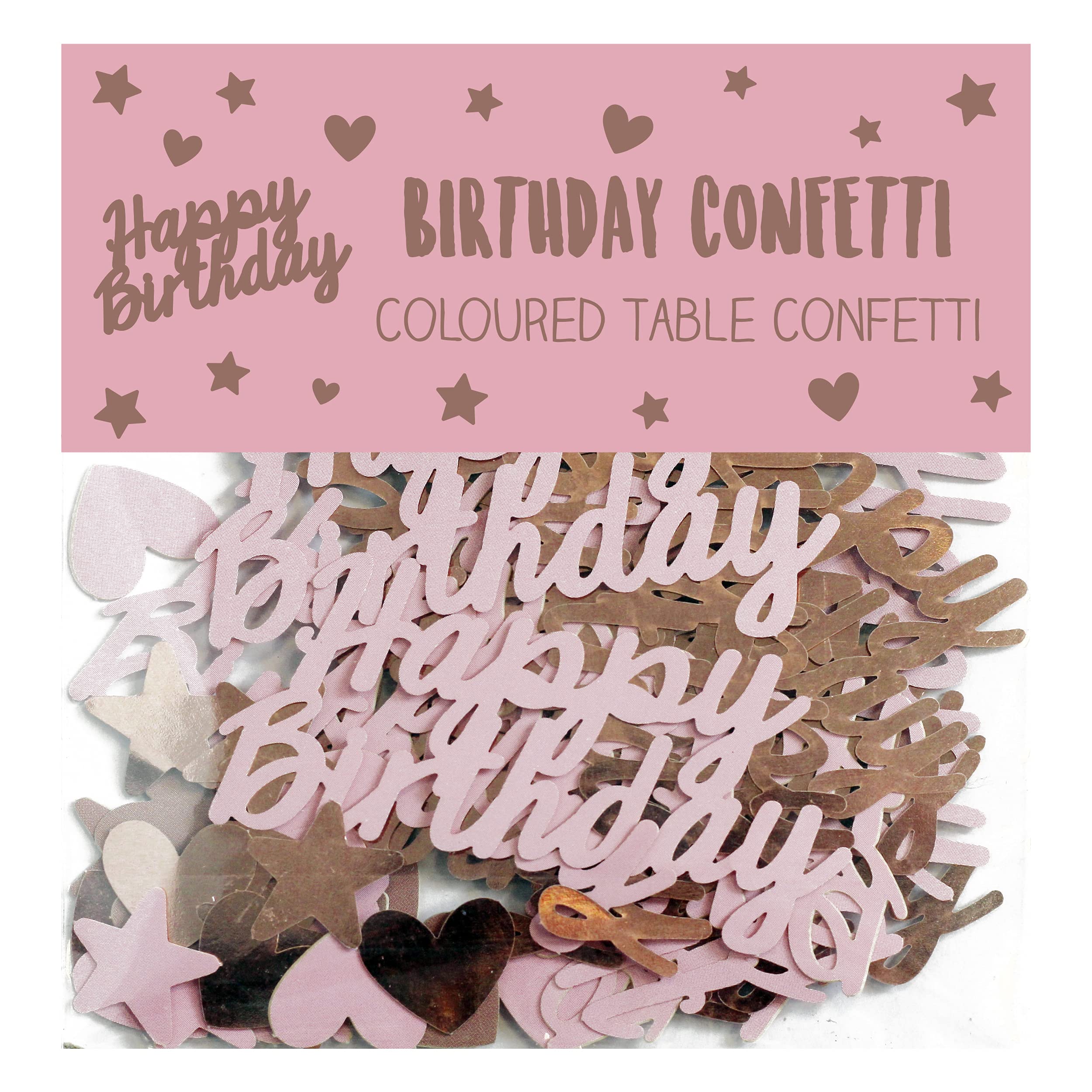 Fun House Happy Birthday Rose Gold Paper Confetti: Theme Décor - Birthday Party Supplies - Festive and Decorative Confetti - Party Decoration