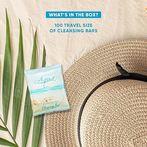 Miniatura 3 de 1-Shoppe All-in-Kit Aqua Organics - Jabón de barra, tamaño de viaje, para playa, hotel, 1 onza (caja de 100)