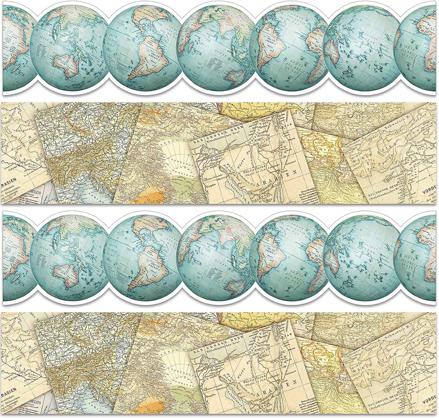Amazon.com : Travel The Map Globes Bulletin Board Border Classroom ...