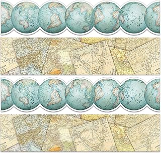 Travel The Map Globes Bulletin Board Border Classroom Bulletin Border Wall Decor Restroom Decoration (59 Ft)