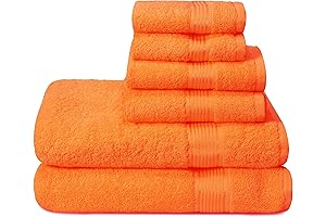 Belizzi Home Ultra Soft Orange Bath Towel Set