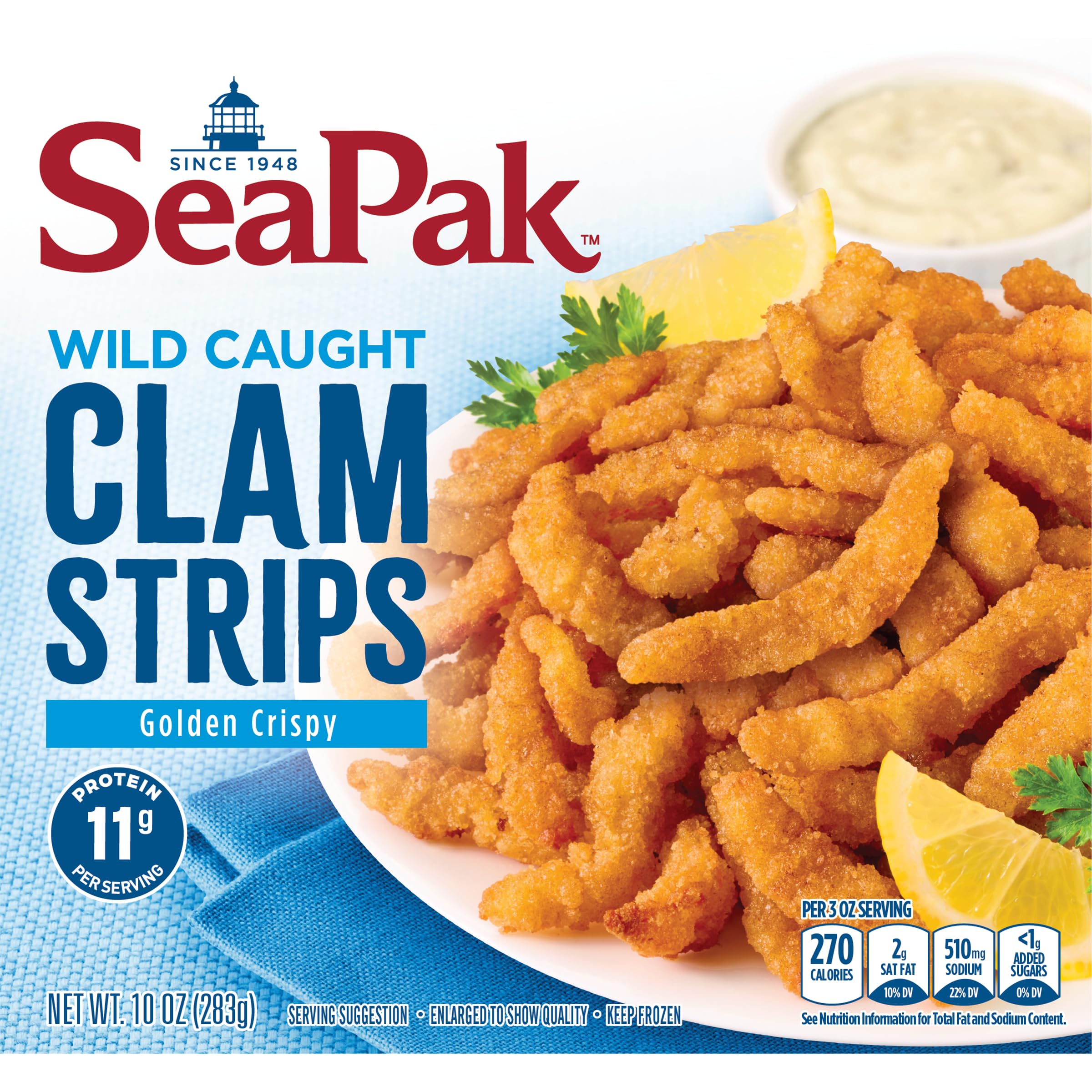 SeaPak Clam Strips in a Delicious Oven Crunchy Breading, Frozen, 10 oz
