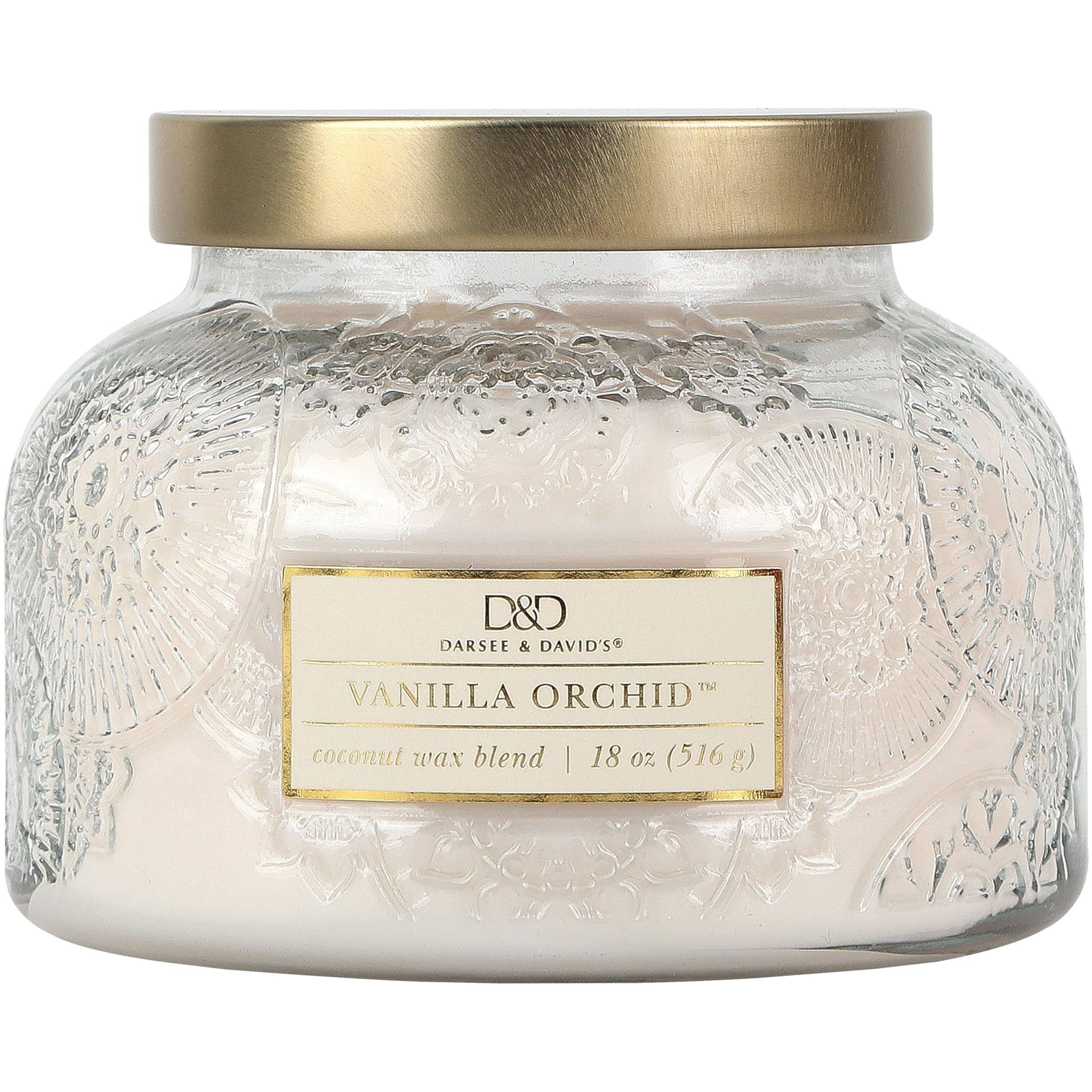 Amazon.com: Vanilla Orchid Embossed Candle Jar (18 oz