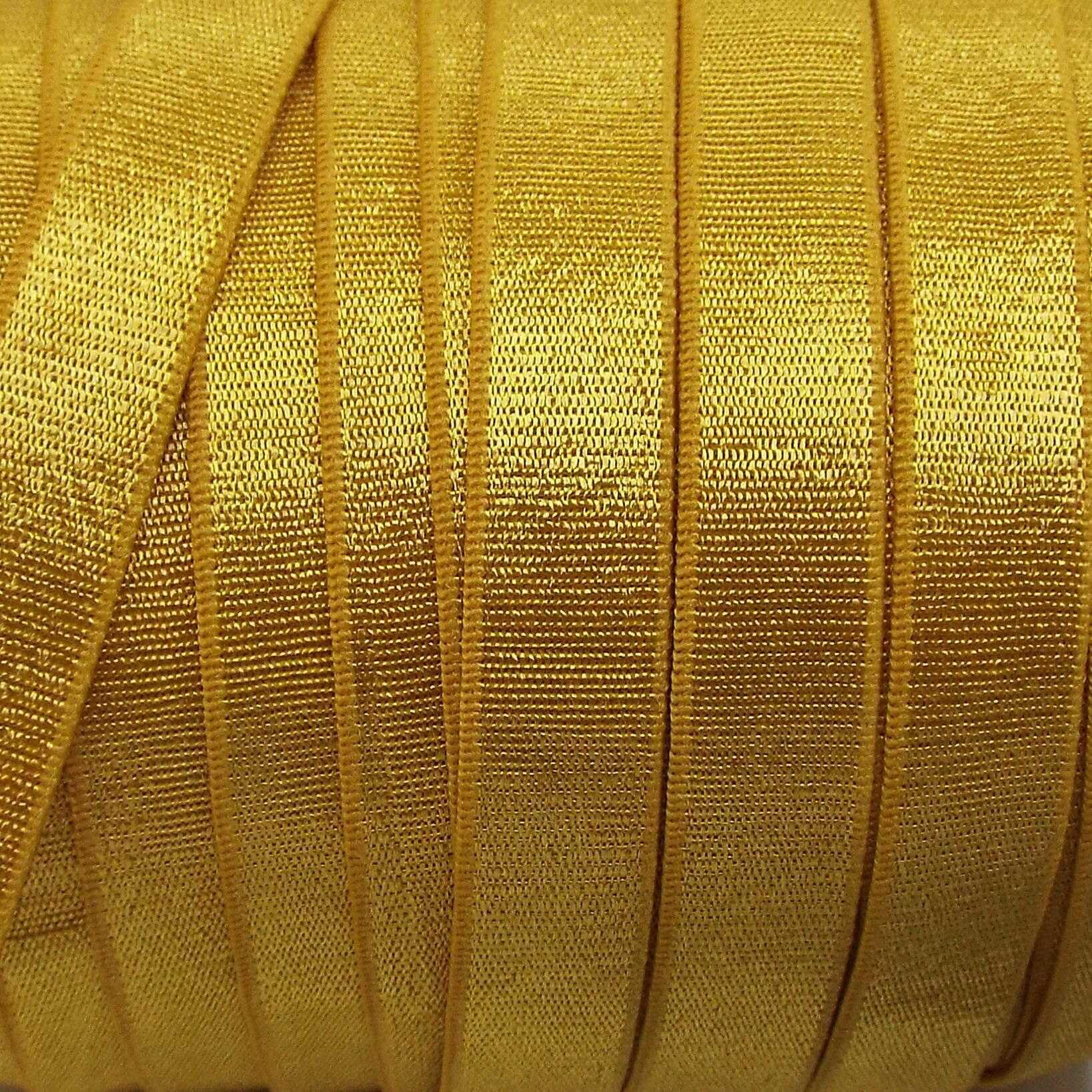 15mm Satin Elastic Soft Feel Lingerie Bra Strap 13 Colours BUY 1 2 4 Metres 902D, 42 Gold, 4 Metres