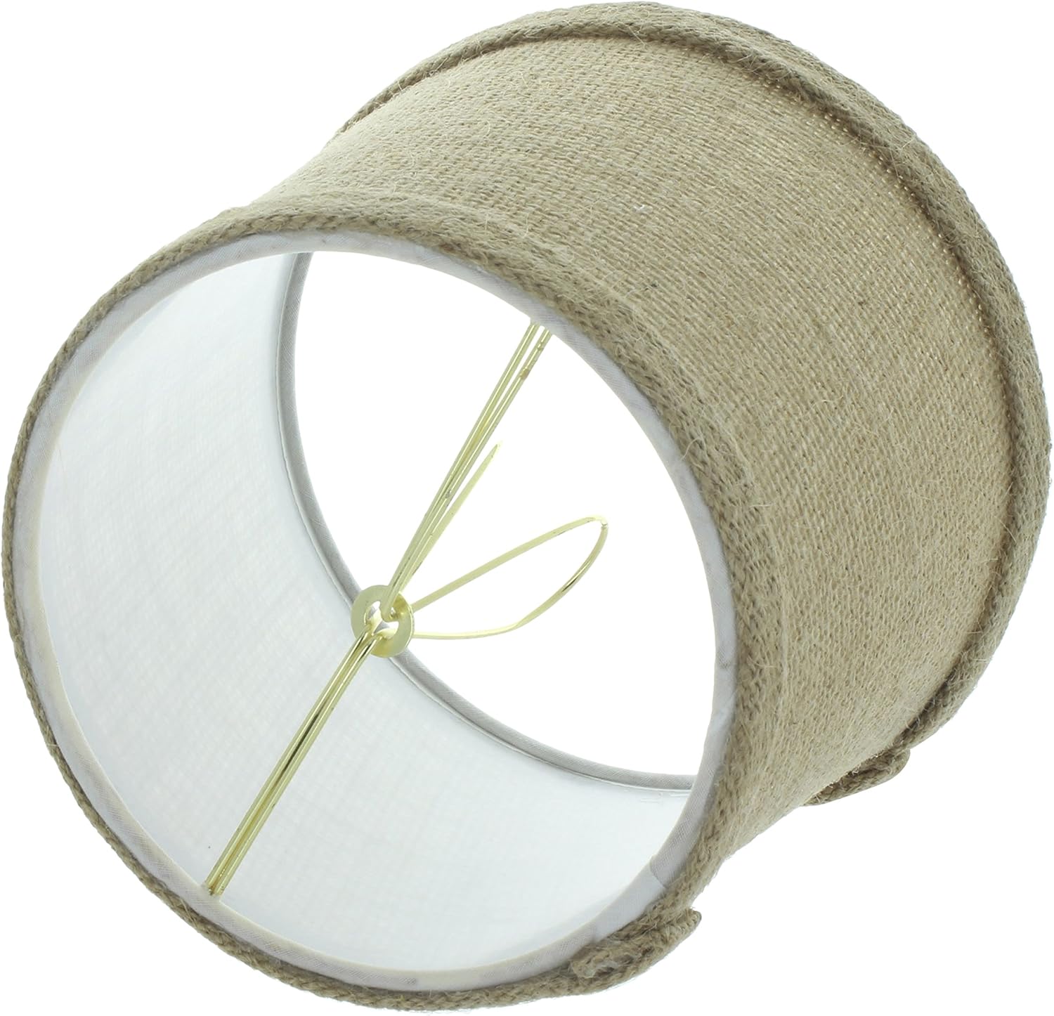 🛒 Crazy Deals Upgradelights 6 Inch Set of 6 Burlap with Trim Drum Shaped Chandelier Lamp Shades 5x6x5