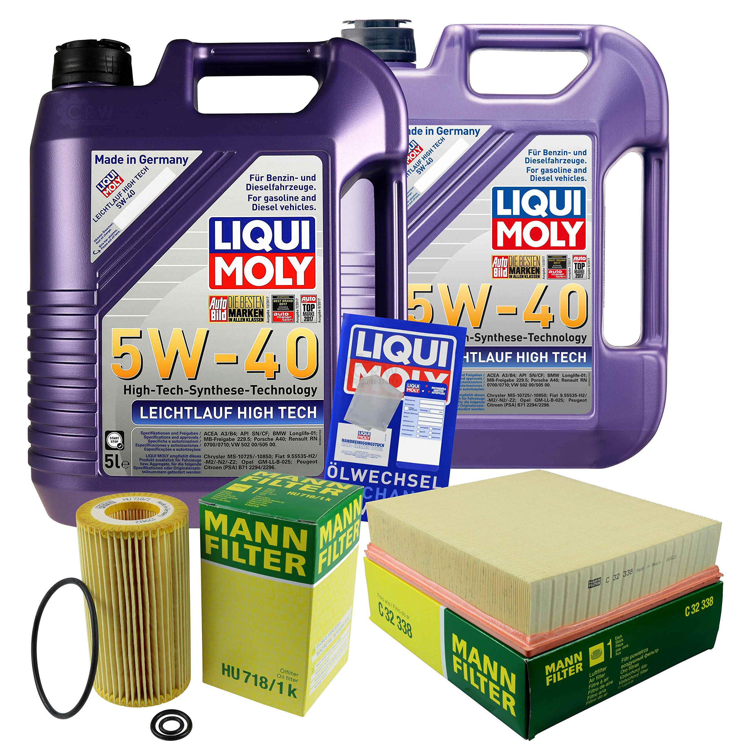 Kit d'inspection 10 l LM LL High Tech 5W-40 + filtre à air MANN
