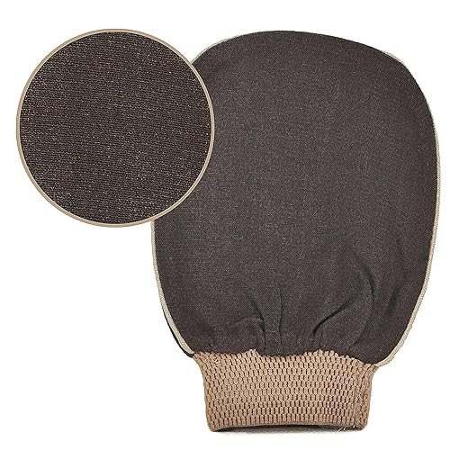 Miniatura 7 de Natural Elephant Kessa - Guantes de hammam prémium y jabón negro marroquí con aceite esencial de eucalipto, 200 g (7 oz), kit de exfoliación de spa