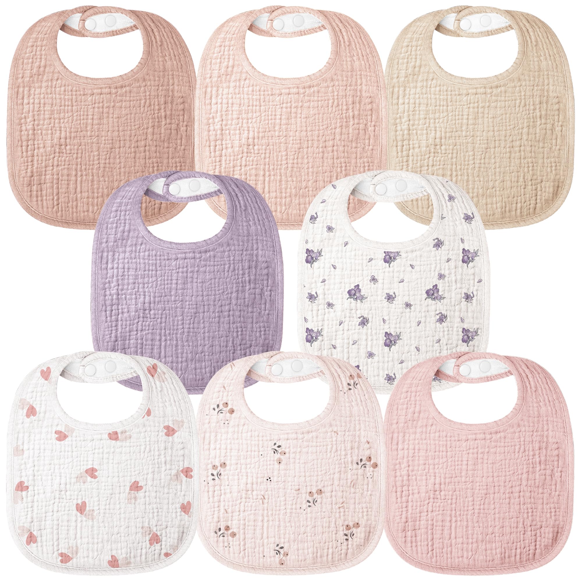 Bearmoss muslin drool bibs