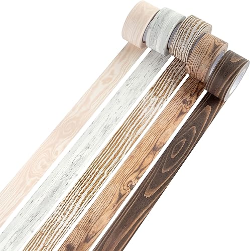 Recollections - Juego de cinta adhesiva washi de grano de madera para manualidades, planificadores, diarios, álbumes de recortes, tarjetas y artes y