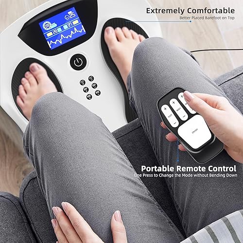 Miniatura 8 de Creliver Estimulador muscular del nervio del pie, masajeador de pies Pro, TENS y EMS para neuropatía, circulación y alivio del dolor corporal,