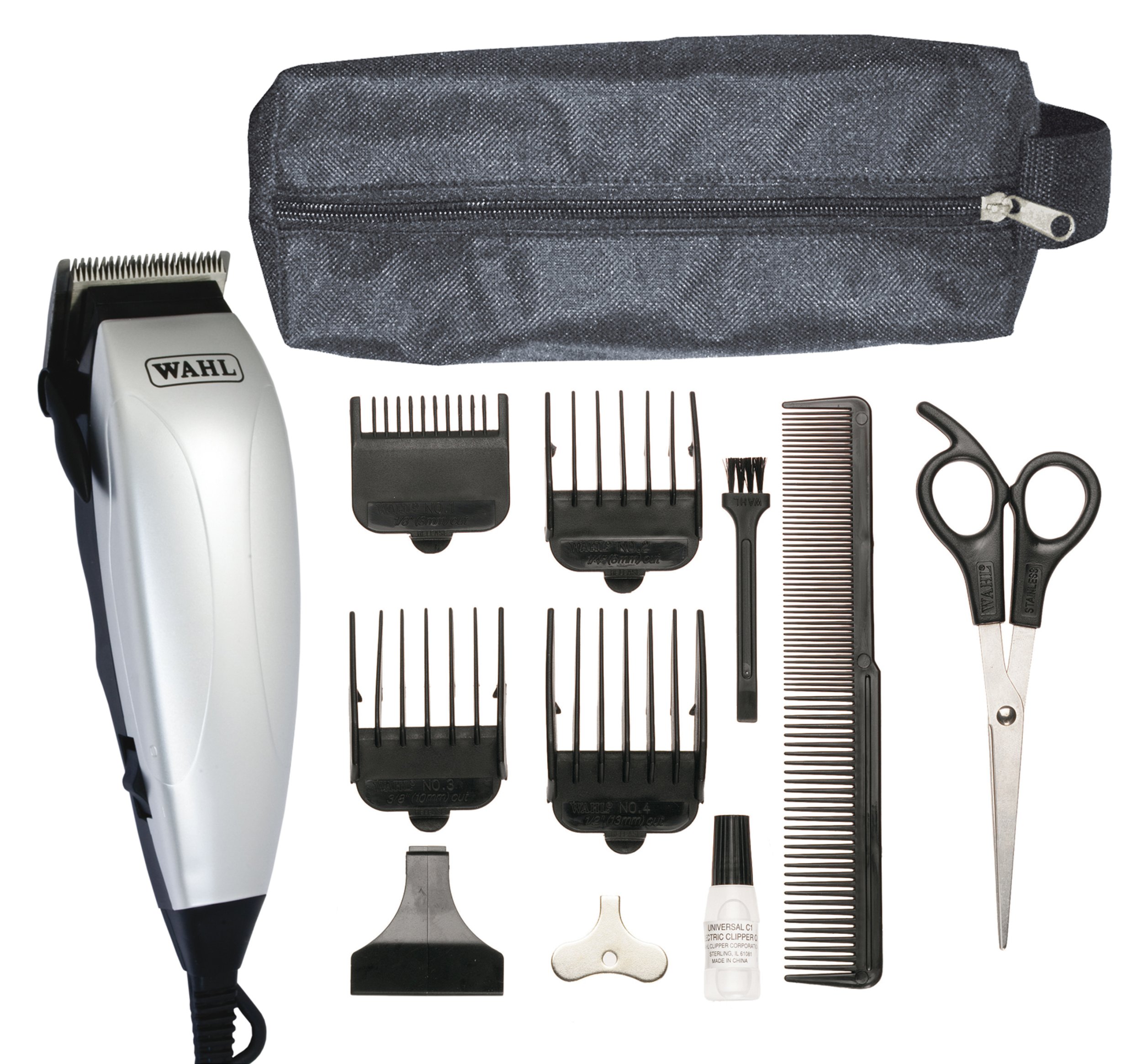 Image secondaire de Wahl Adjustable Mains Hair Clipper Kit Silver and Black