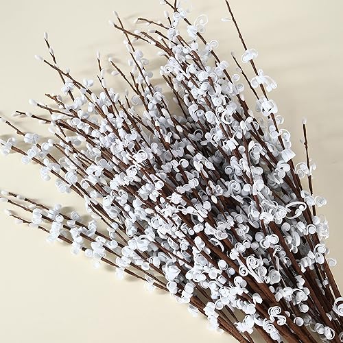 Miniatura 7 de IVITA 10 tallos de 29.5 pulgadas de largo para flores de jazmín de invierno, flores de imitación, decoración de bayas, ramo de plantas falsas para