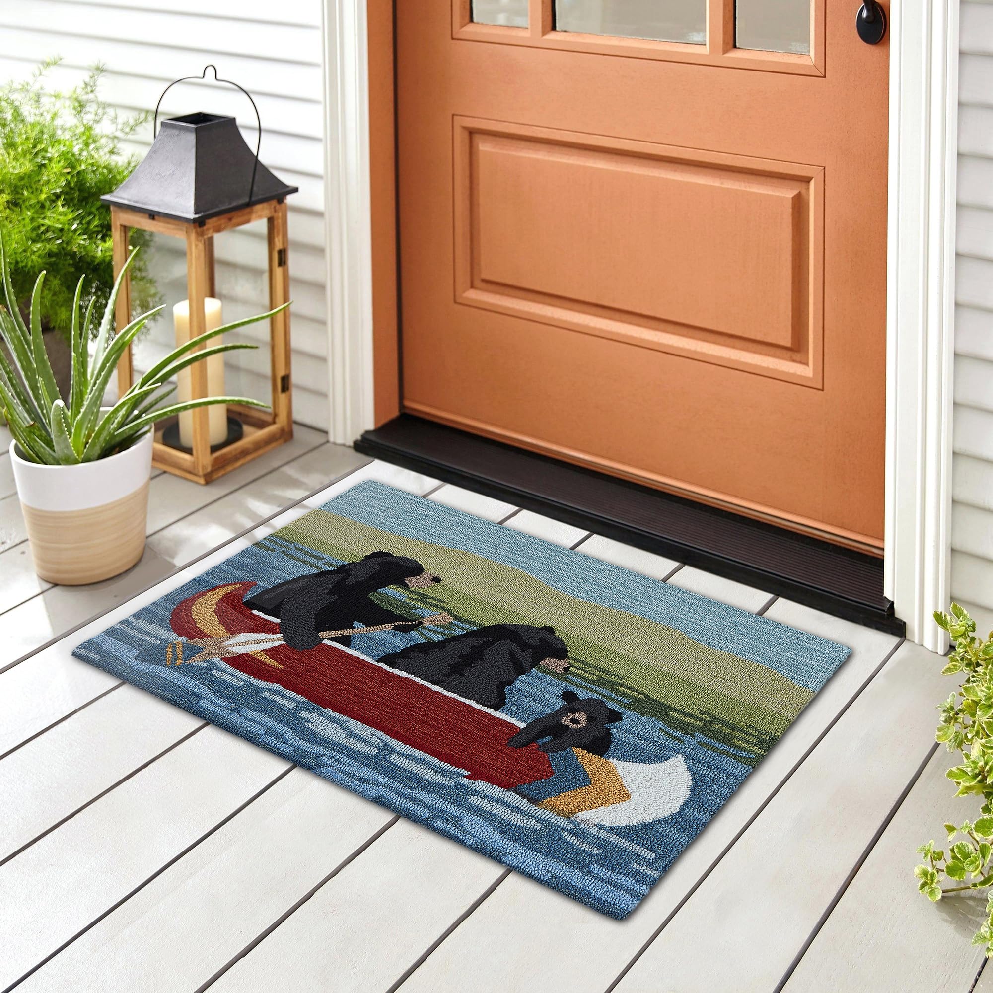 Liora Manne Frontporch Indoor/Outdoor Rug – Dog Welcome Mats, Novelty Designs, Comfortable & Durable, Easy Care & Maintenance, UV Stabilized, 2'6 x 4'