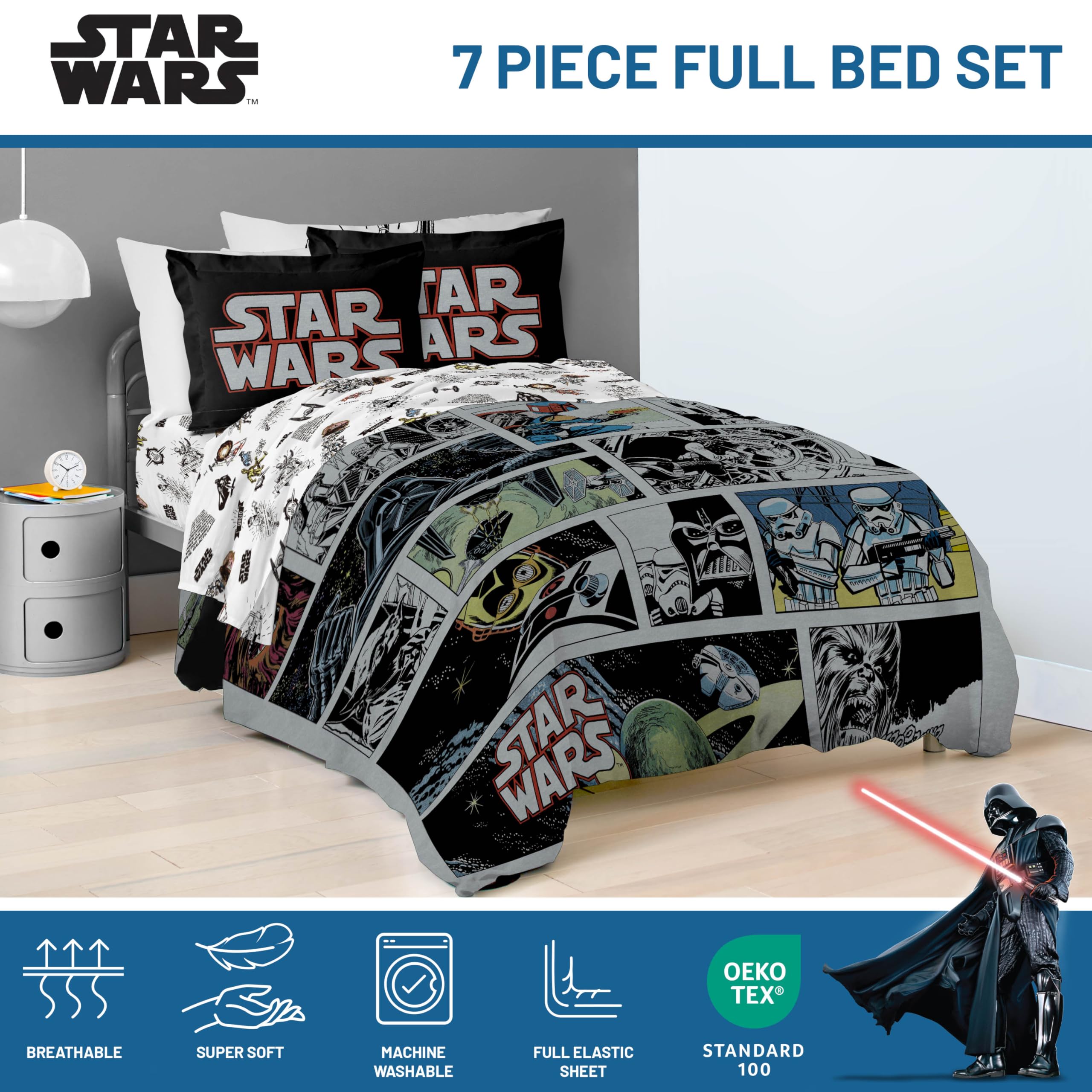 Star Wars Sets Jay Franco Star Wars Queen Size Comforter Set