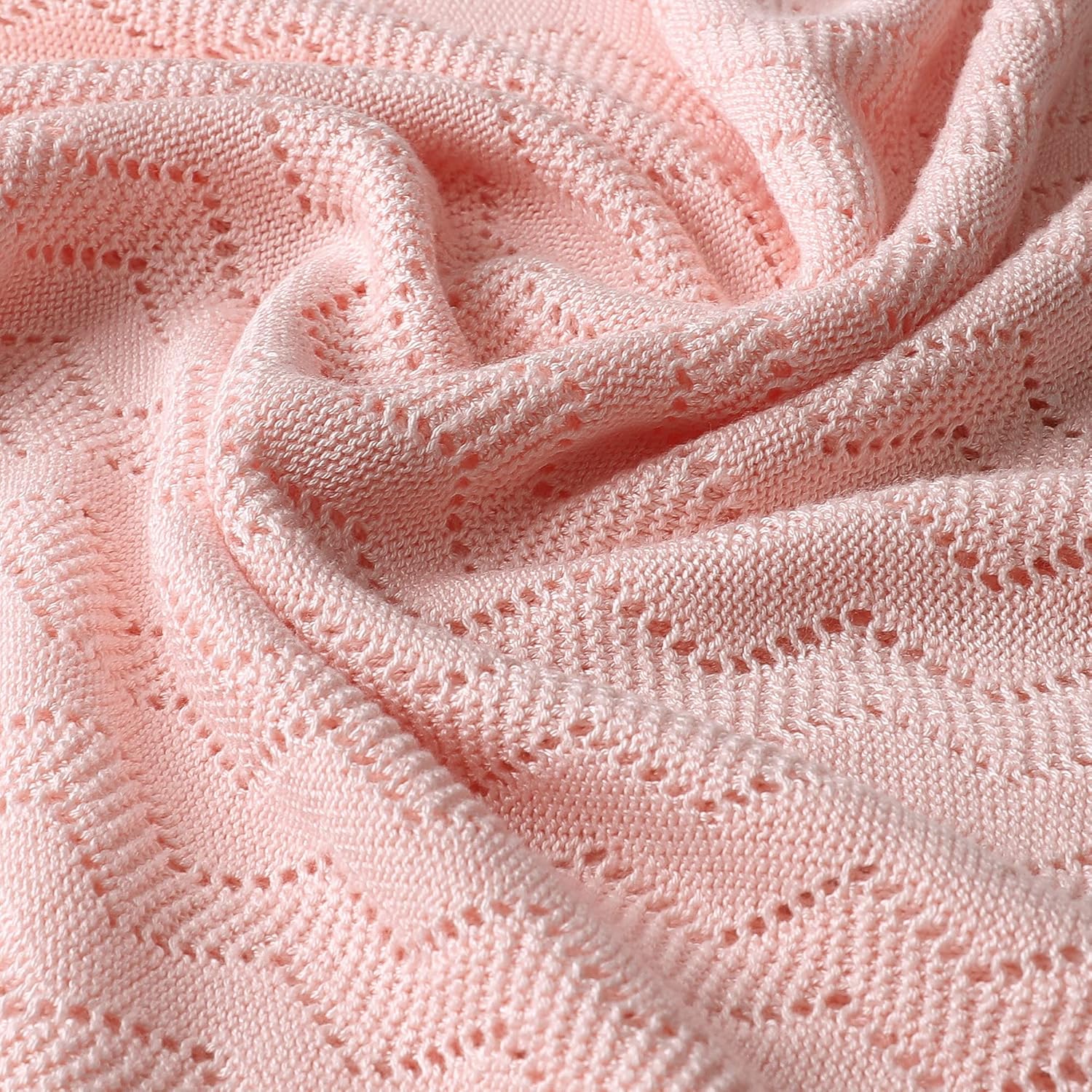Baby Blankets DEZANBO Bamboo Knit Toddler Blanket for Boys Girls, Cooling Ultra Soft,30 x 40 Inches,Rose Pink : Baby