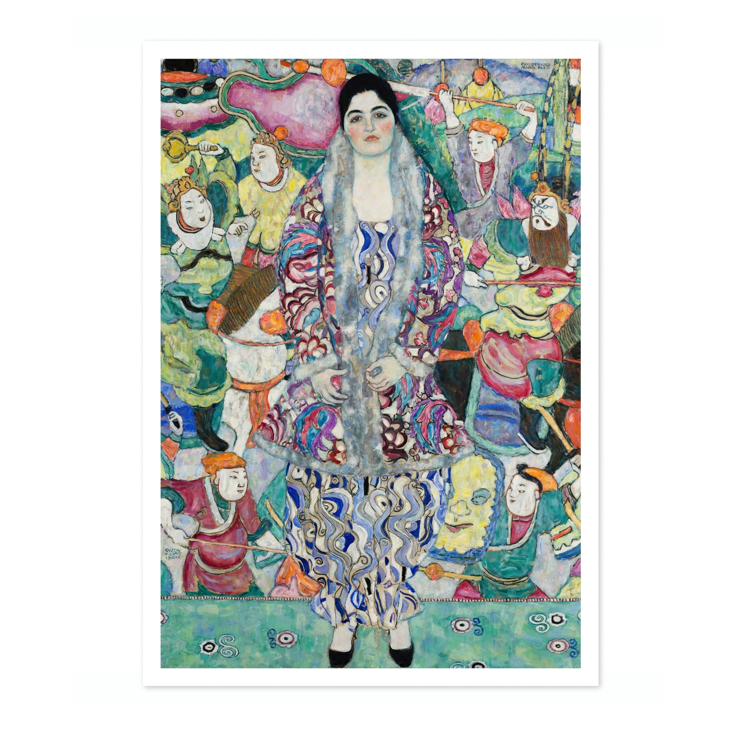 Animato Friederike Maria Beer Gustav Klimt Poster, Classic Famous Oil Painting Print, Modern Art Nouveau Wall Art Home Decor, Archival Matte, A4 (Print Only) - 29.7x21cm