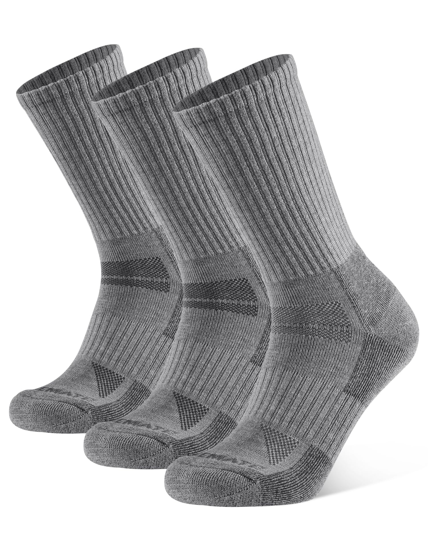 CLOSEMATE Mens Merino Wool Hiking Socks Cushioned Anti Blister Winter Thermal Breathable Moisture Wicking Work Socks 3 Pairs