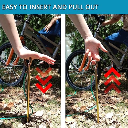 Miniatura 3 de Varilla de tierra portátil - Pasador de tierra con terminal de cable de tierra  Ideal para cercas eléctricas, Fenerador, antenas, parabólicas,