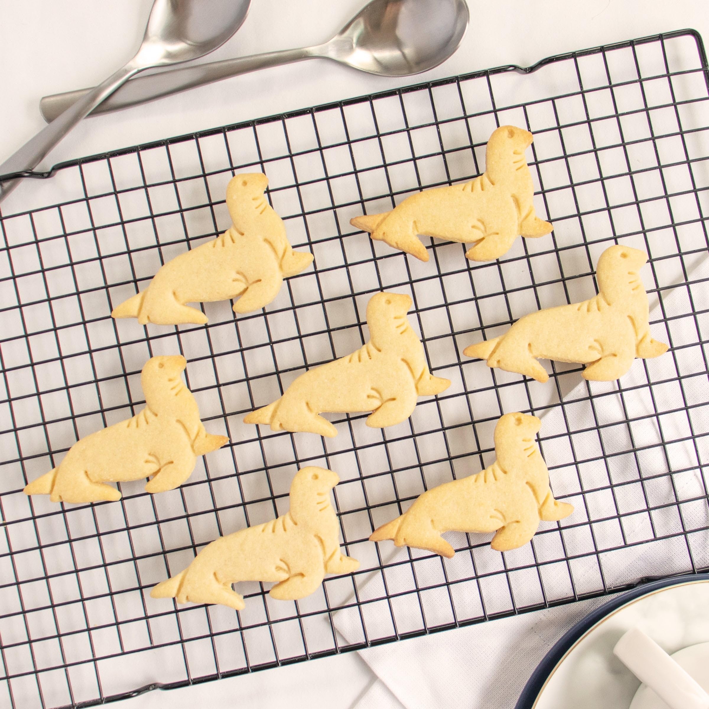 Bakerlogy 4er Set Ausstechformen – Muschel, Seestern, Seepferdchen, Korkenzieher, Spülmaschinenfest