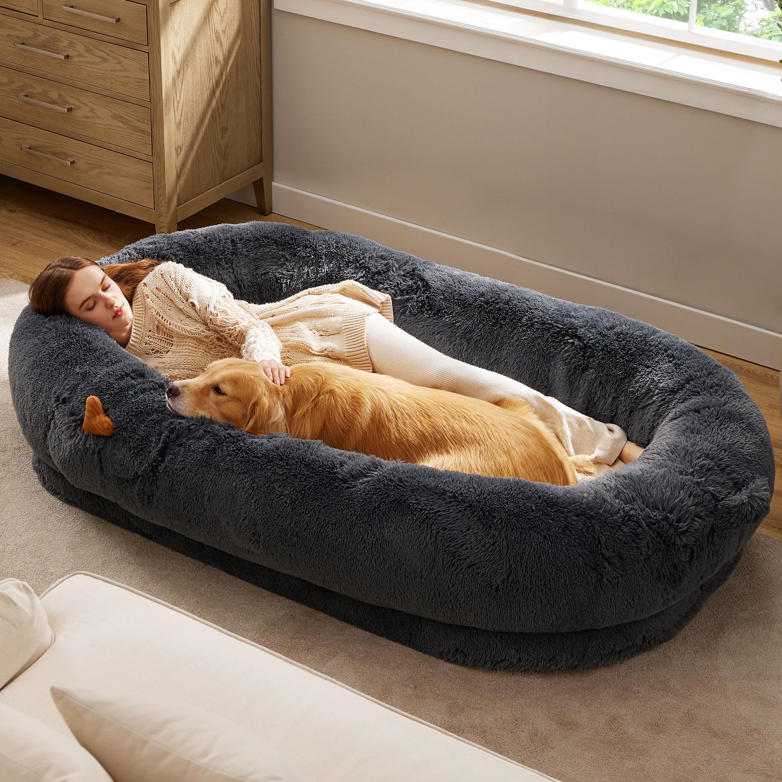 Bedsure Calming Human Dog Bed