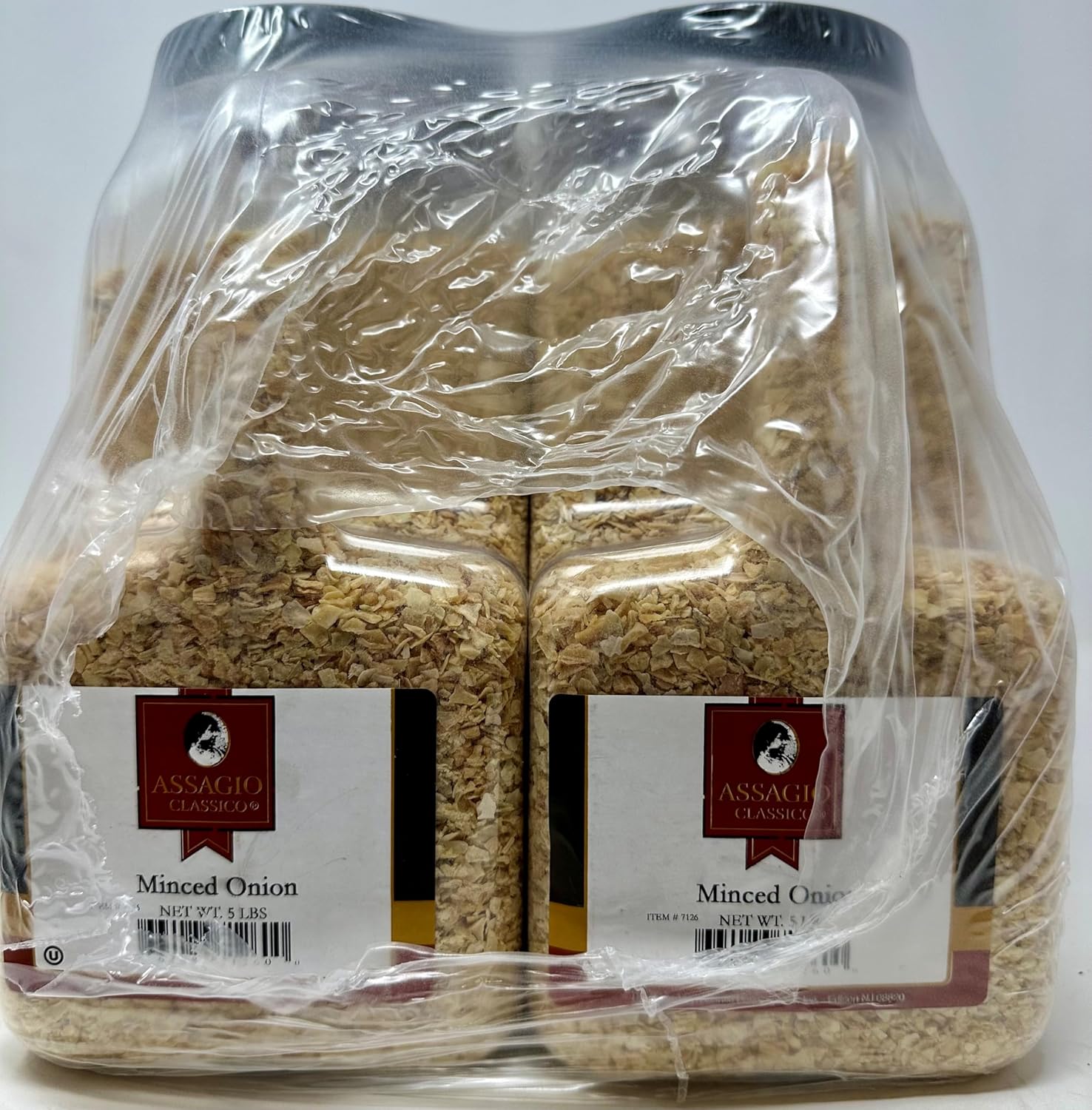 Assagio Classico Minced Onion Case. Hand-selected from the finest onions and expertly minced, our product promises to elevate your recipes with its robust flavor and effortless application. Whether you're sautéing them for a savory base, mixing them into meatballs or meatloaf for added depth, or sprinkling them over salads and soups for a burst of flavor, these versatile minced onions bring an explosion of excitement to every culinary creation. Try incorporating them into marinades for meats and poultry, or blending them into dips and spreads for a delicious appetizer. Mix them with breadcrumbs for a flavorful coating on fried foods, or stir them into casseroles and pasta dishes for an extra layer of deliciousness. The possibilities are endless with our premium Minced Onion!