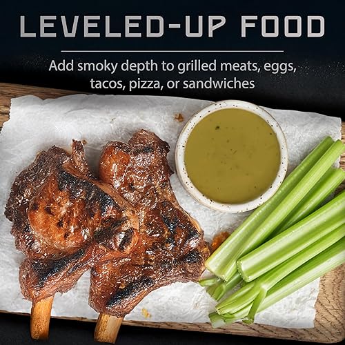 Miniatura 8 de Melinda's Salsa picante jalapeño asada al fuego con ajo aromático, salsa gourmet de pimienta verde perfecta para carnes y verduras a la parrilla,