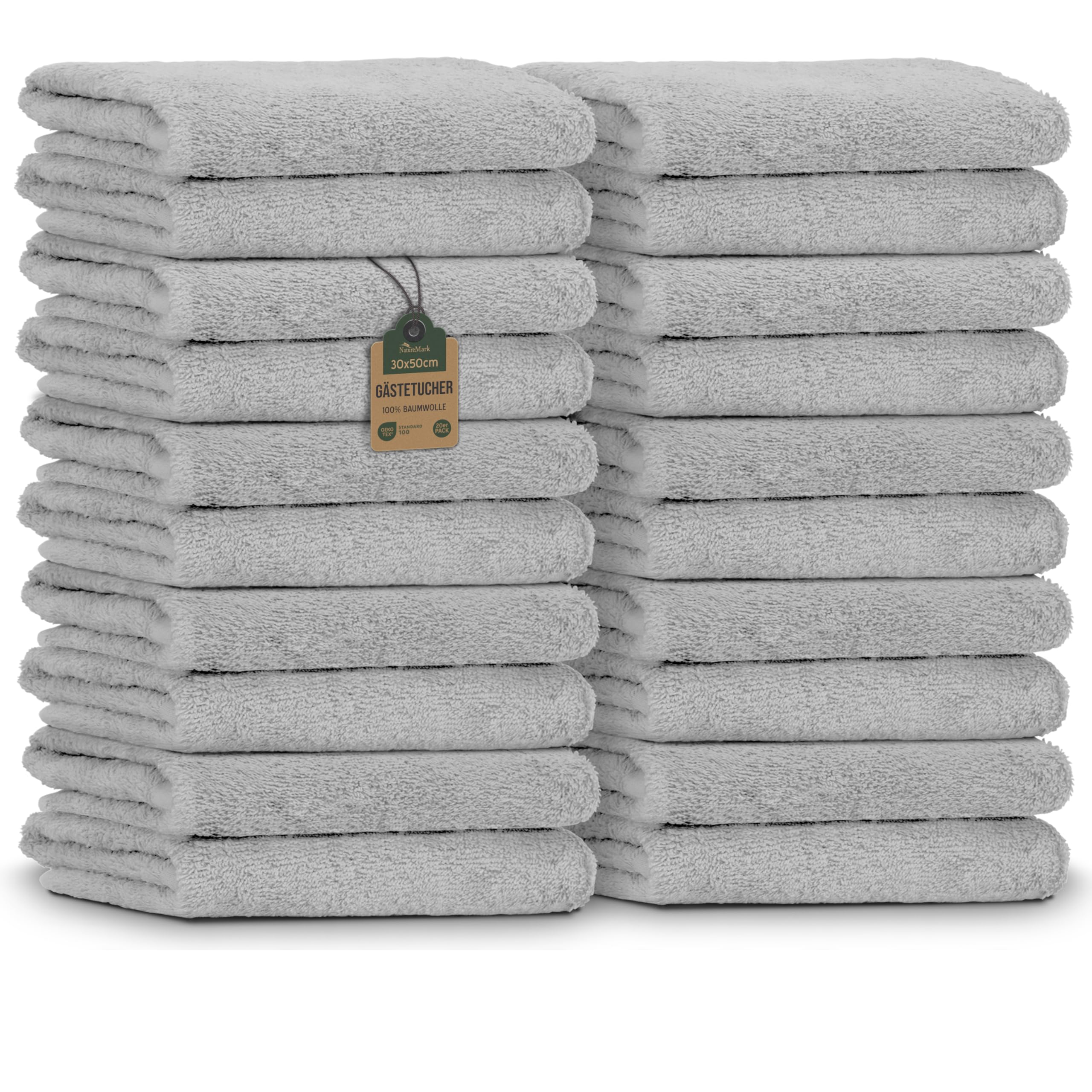 Set Di 10 Asciugamani In Spugna, 30 X 50 Cm, 100% Cotone, 10 - Foto 4