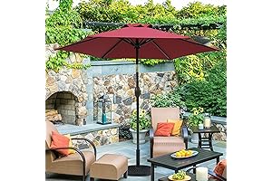 SUNVIVI OUTDOOR 7.5 Ft Burgundy Patio Umbrella