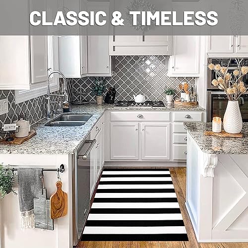 Miniatura 342 de IOHOUZE - Tapete a cuadros estilo búfalo de 5 x 8 pies para interiores y exteriores, lavable, para sala, tapete de bienvenida primavera-verano