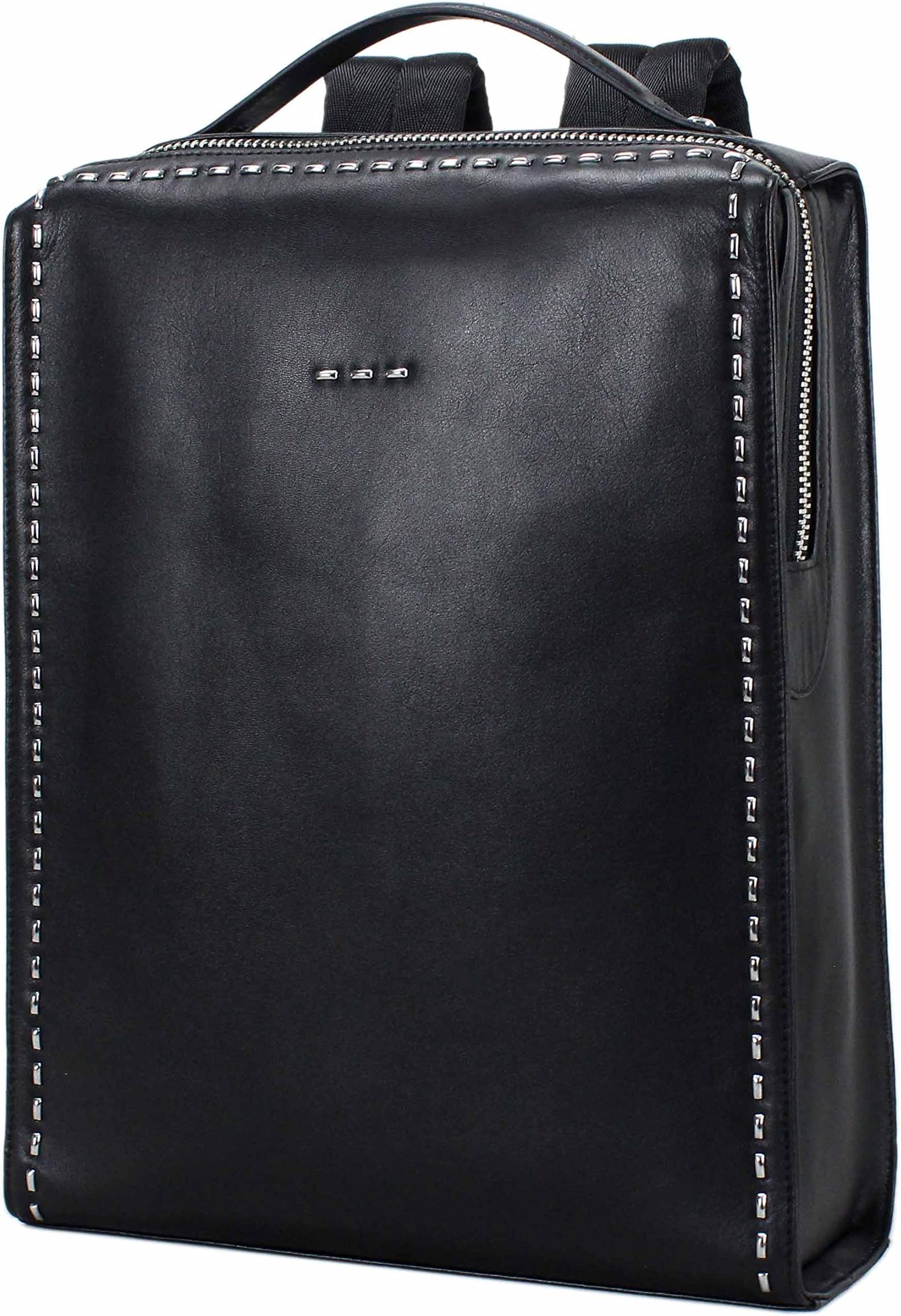 2017 Mochila Escolar Rivet Kpop Backpack Male Real Cowhide Bag Fashion Leisure Men Travel School 14 Inch Computer Daypack GSJ1629