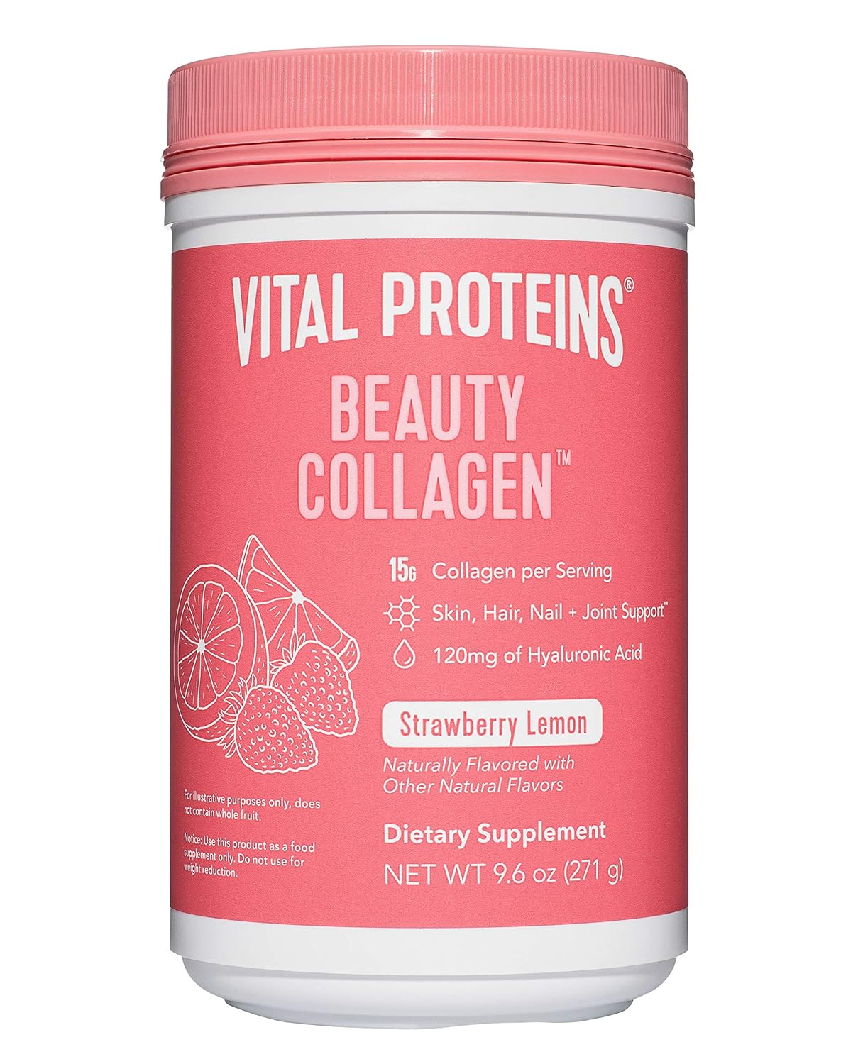 Vital Proteins Beauty Collagen (Strawberry Lemon, Canister) : Strawberry Lemon, Canister – Powder Vital Proteins Beauty Collagen (Strawberry Lemon, Canister) : Strawberry Lemon, Canister – Powder