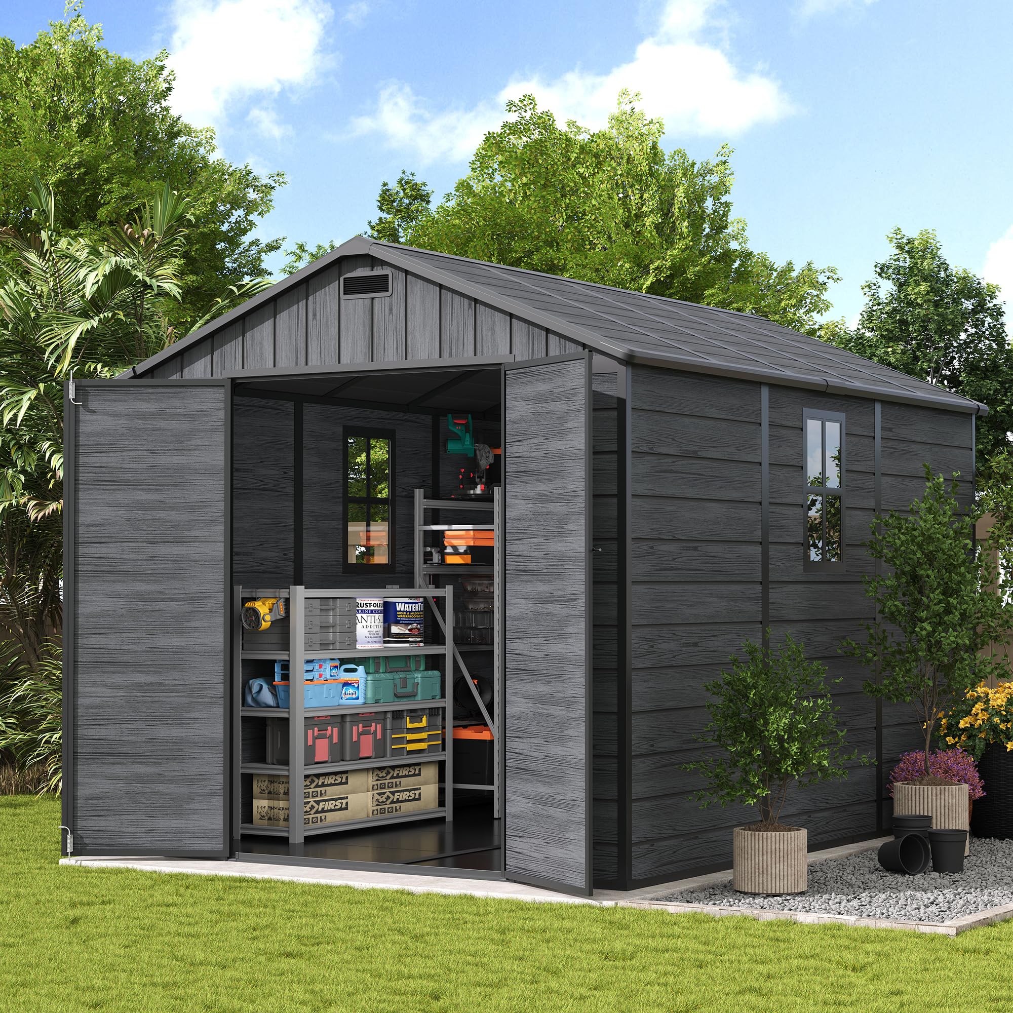 UDPATIO Outdoor Resin Shed