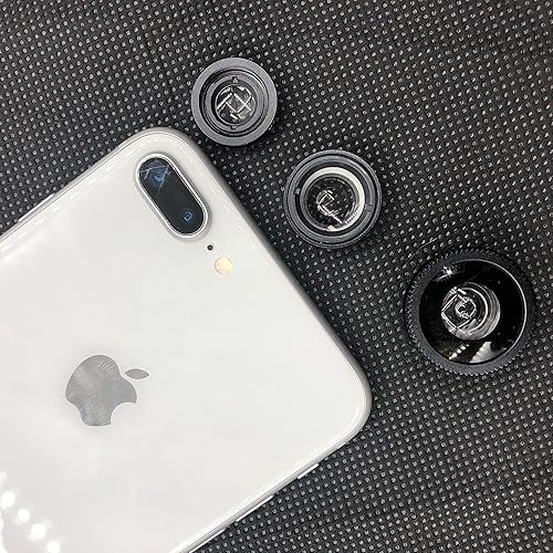 Miniatura 4 de Lente de ojo de pez para cámara de teléfono, lente gran angular 0.63X y lente macro para iPhone, lente de clip universal 3 en 1 para teléfono