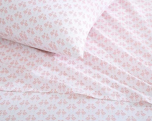 Miniatura 2 de Tommy Bahama  Colección de percal  Juego de sábanas - 100  algodón fresco ligero y absorbente de humedad Queen flamenco