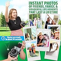 Vista 5 de Fujifilm Cámara Instax Mini 41 de película instantánea negra + paquete de 20 impresiones instantáneas Instax