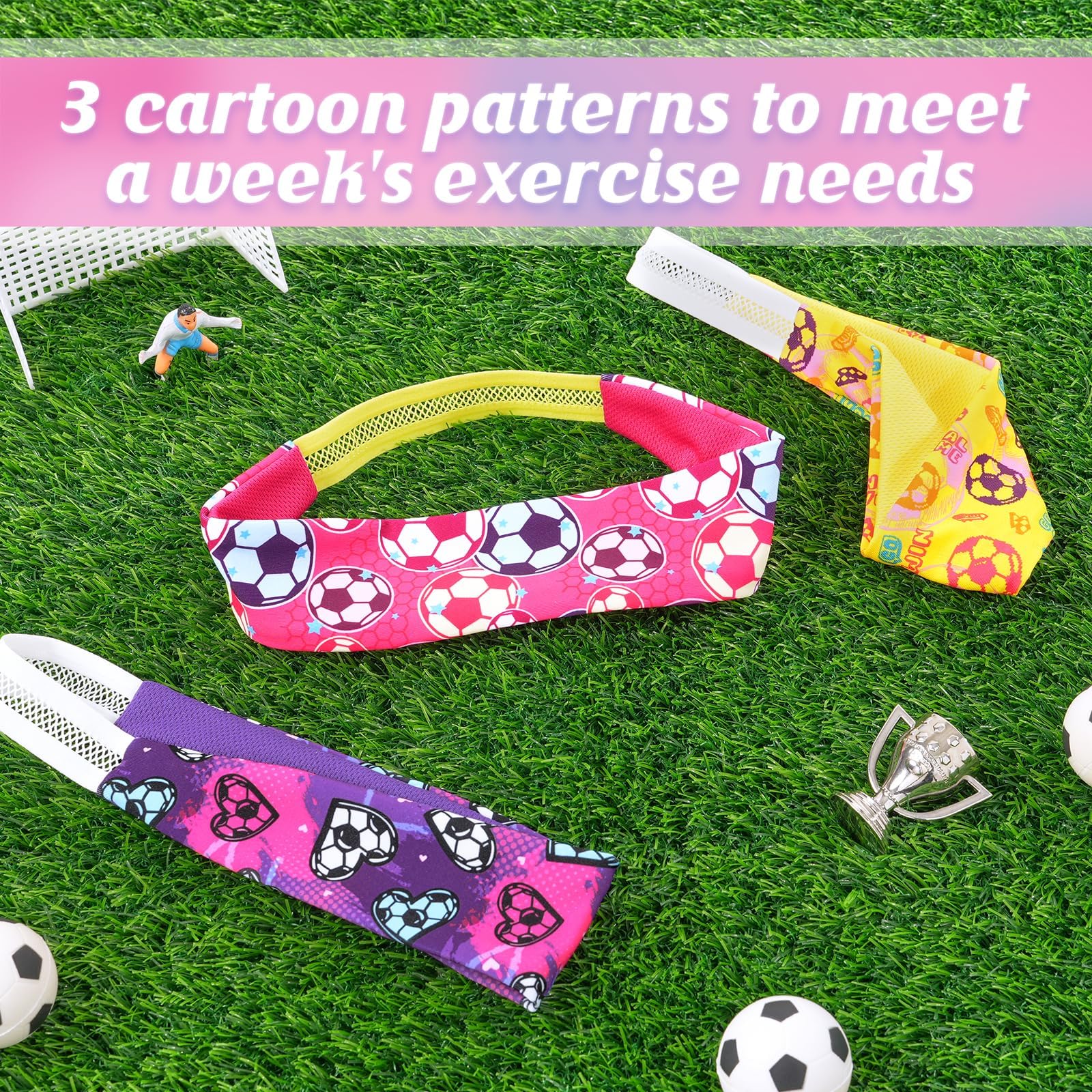 Kids Sports Headbands for Boys - Soccer Sweatbands for Kids, Athletic Headbands for Running, Basketball, Football, and Outdoor Play, Ages 4-9 - 5