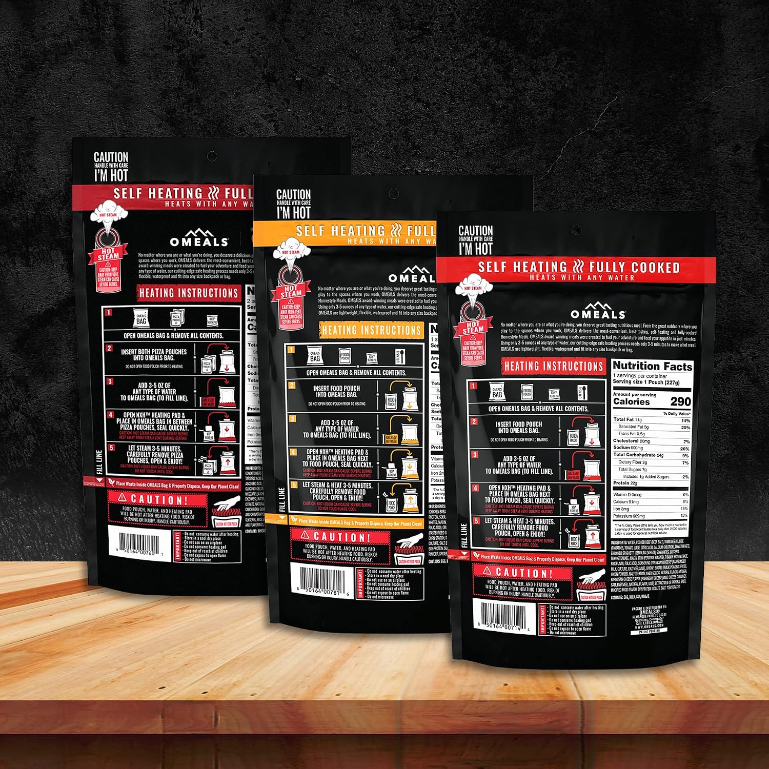 Authentic Crazy Deals OMEALS Self-Heating Portable Italian Meals Includes 2 Cheese Pizza, 2 Chicken Pasta Parmesan, 2 Spaghetti w/Beef Food Packs | Lightweight, Compact | Easy to Store | Great for Camping / Hiking | 6 Pack Buy 2 get 3 OMEALS Self-Heating Portable Italian Meals Includes 2 Cheese Pizza, 2 Chicken Pasta Parmesan, 2 Spaghetti w/Beef Food Packs | Lightweight, Compact | Easy to Store | Great for Camping / Hiking | 6 Pack