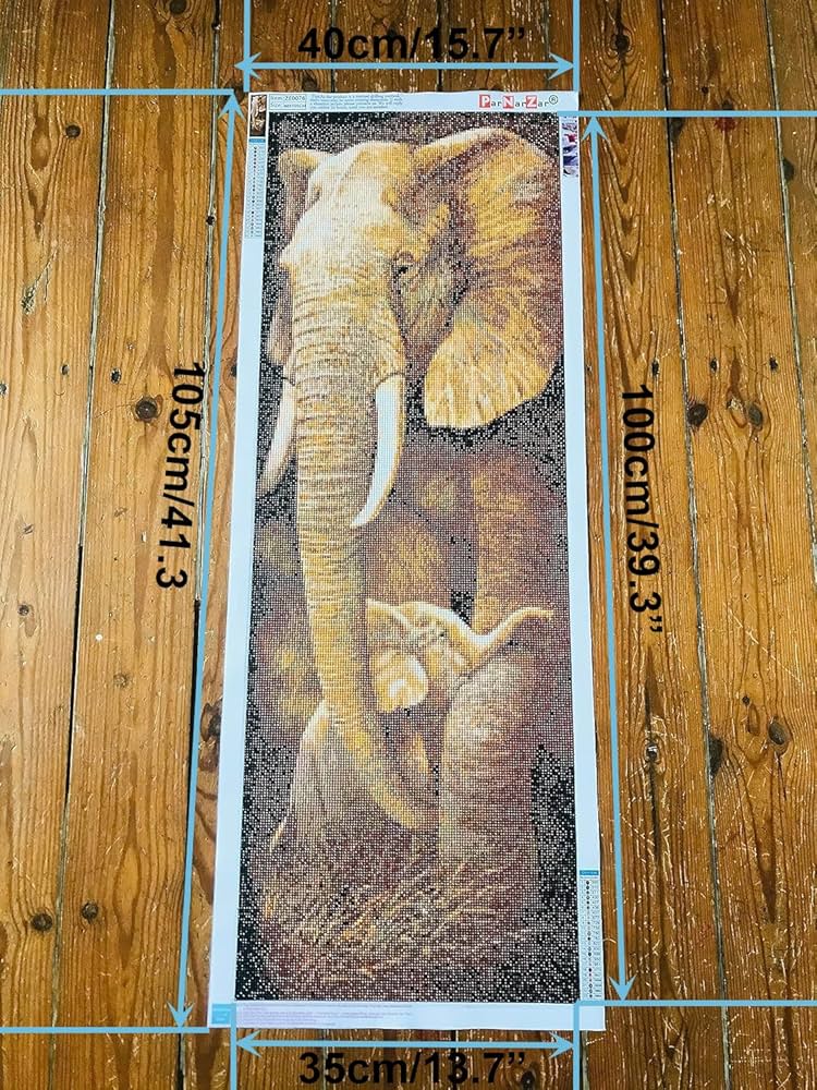 Peinture Au Diamant 5D Lions 35X95Cm Perceuse Complète