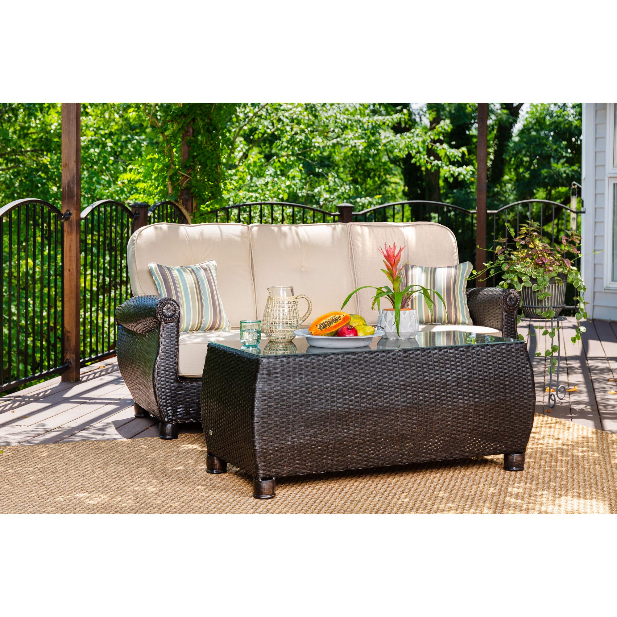 LaZBoy Outdoor Breckenridge 6 Piece Resin Wicker Patio Furniture