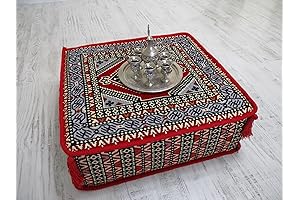 Versatile Kilim Ottoman with Tabletop - MA99 (Foam Filled)