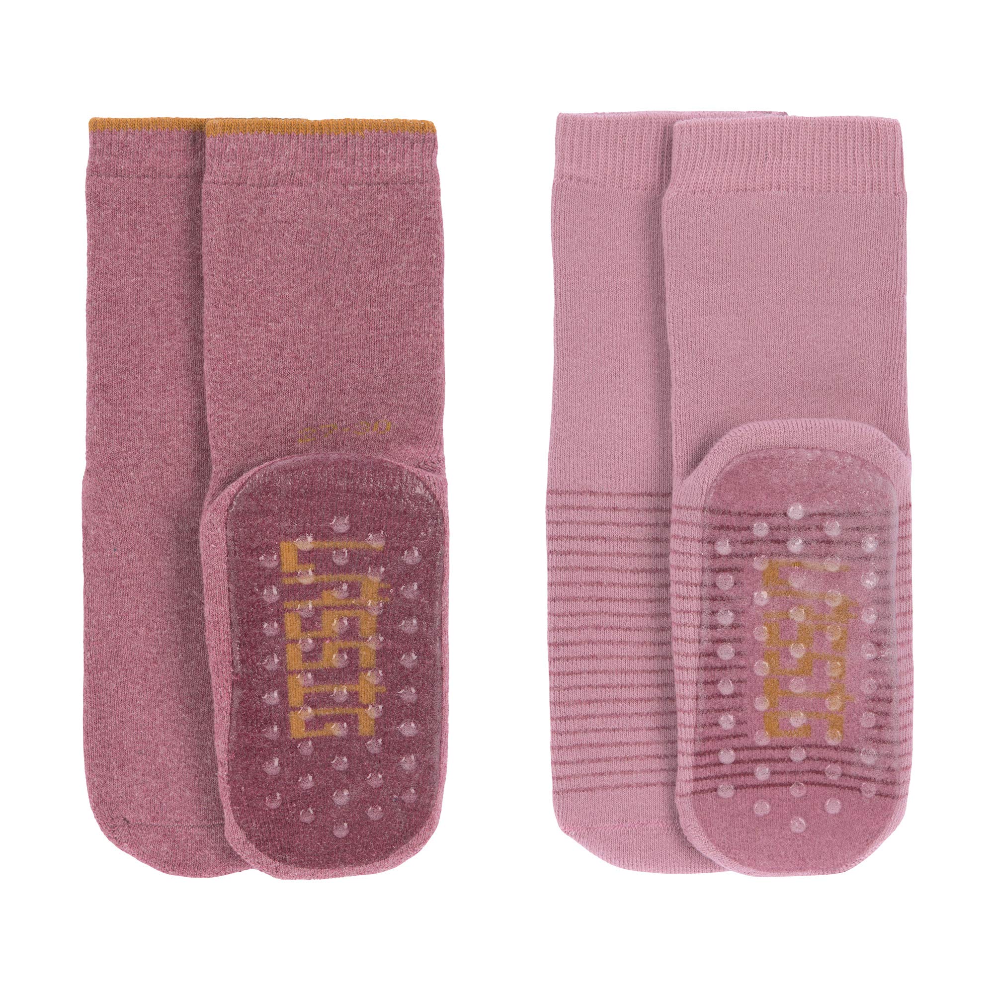 LÄSSIG Anti-slip Socks 2 pcs. assorted rosewood/rose, Size: 23-26