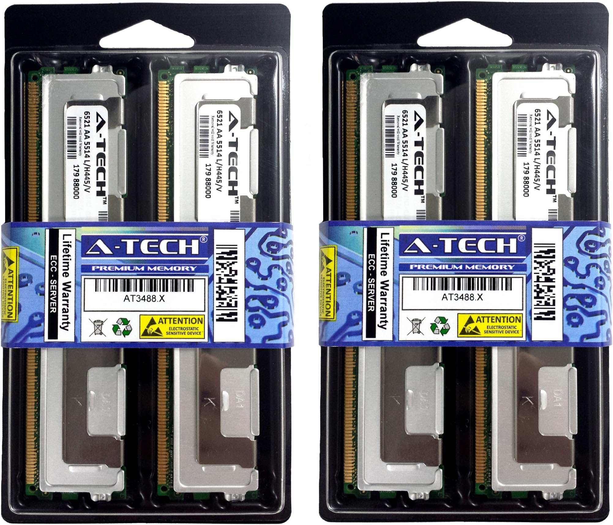 16GB Kit 4x4GB Server Memory Ram for DELL PowerEdge 1900 1950 1950 1955 2900 2950 M600 R900 SC1430 T110 PowerVault NF500 NF600 NX1950 Precision Workstation 690 690n R5400 R5400 T5400 T7400