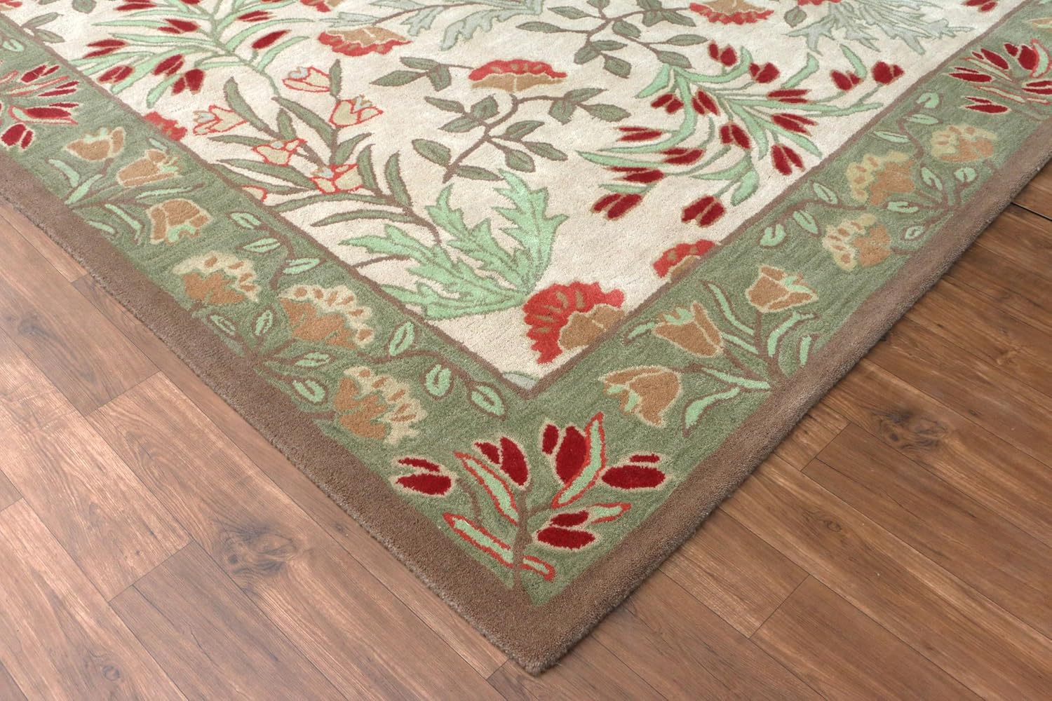 Handmade Adeline Multi Wool Tufted Rug – Elegant Antique Style Area Carpet for Living Room, Bedroom, and Dining Room Décor | All Charges are Included in The Final Price |