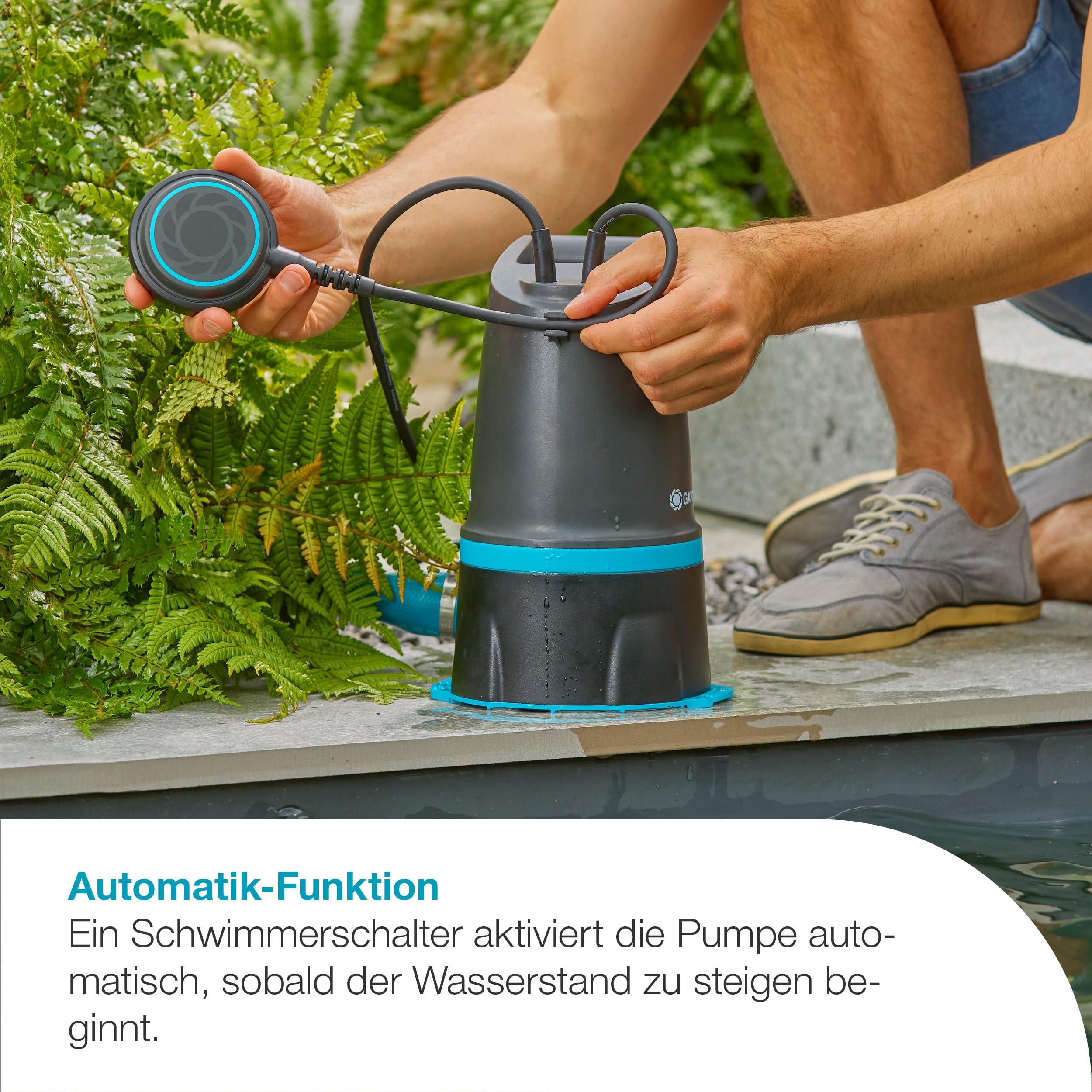 Gardena Hochwasserschutz-Set 20000 BASIC Pumpen: Hochleistungsschutz, Hohe Kapazität, kombinierte Pumpe für schmutziges und sauberes Wasser, automatische Aktivierung (9019-47)
